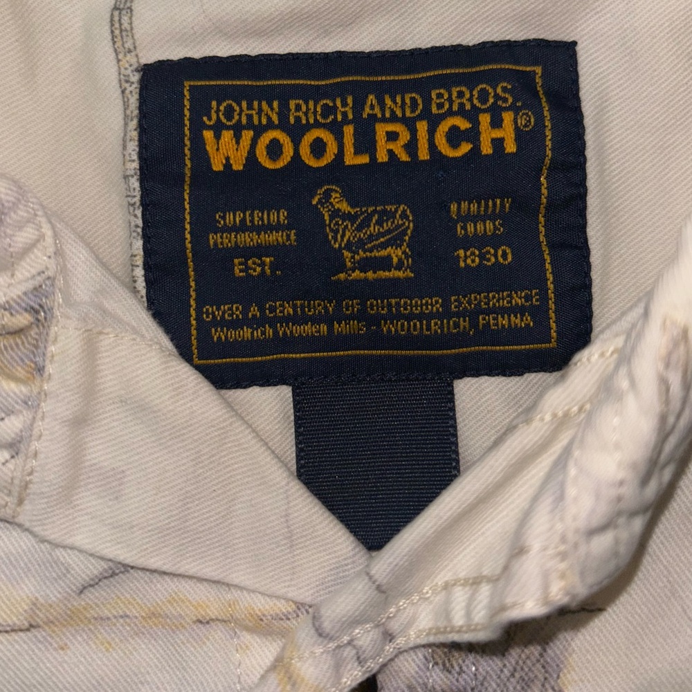 Woolrich Fish Print Button Shirt L - Picture 7 of 7